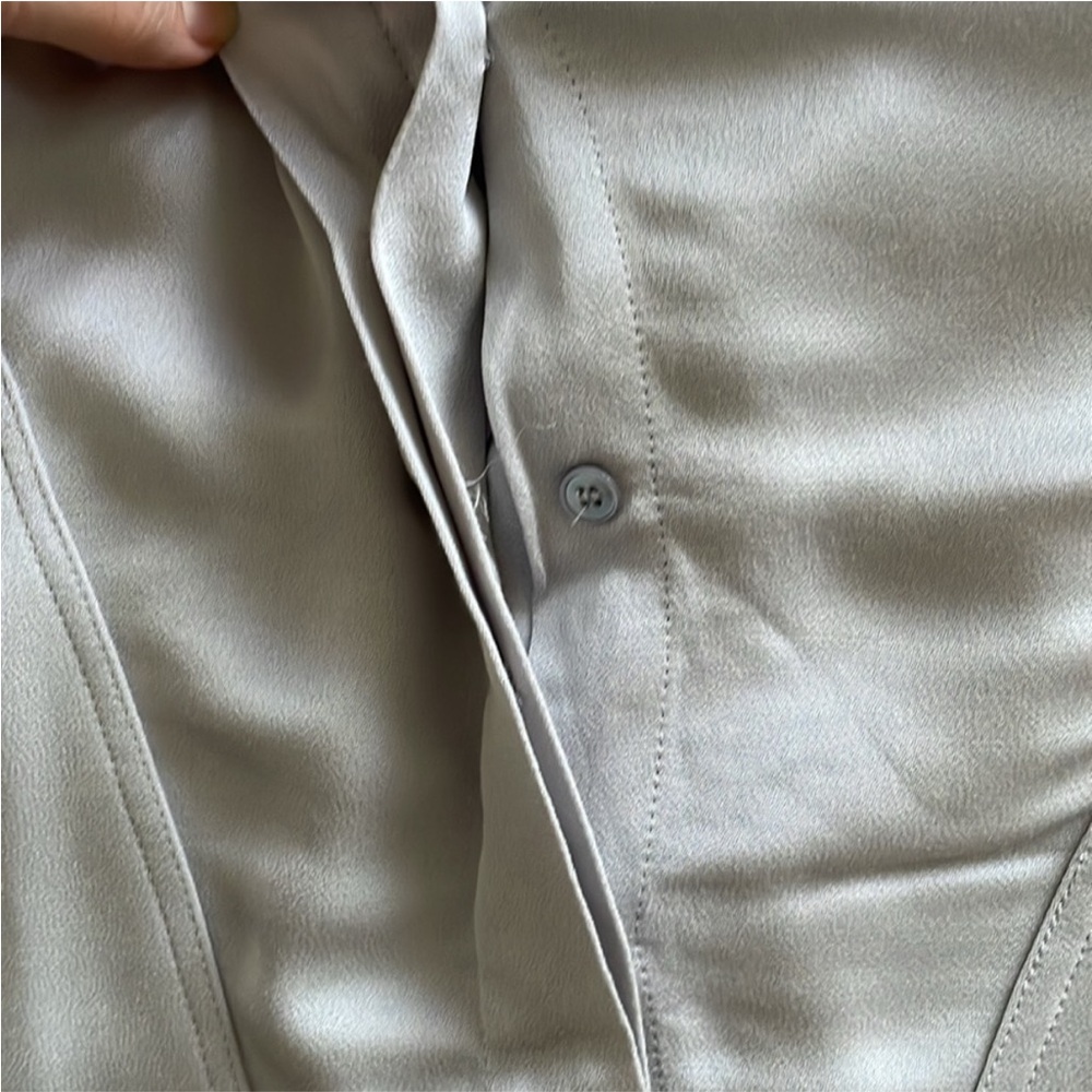 NWT REISS silver grey Mccarthy Shirt Dress, size US 6 - Picture 10 of 12